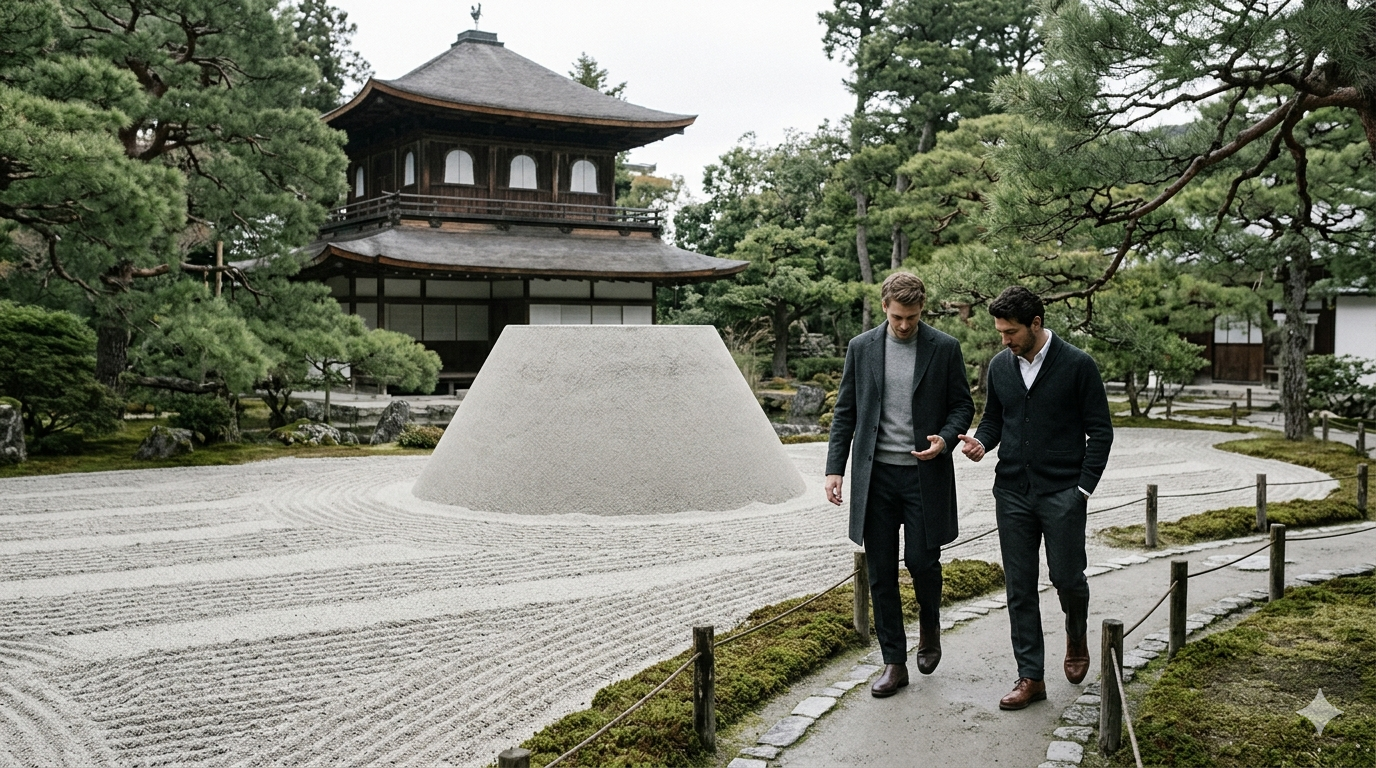 京都 銀閣寺 砂紋