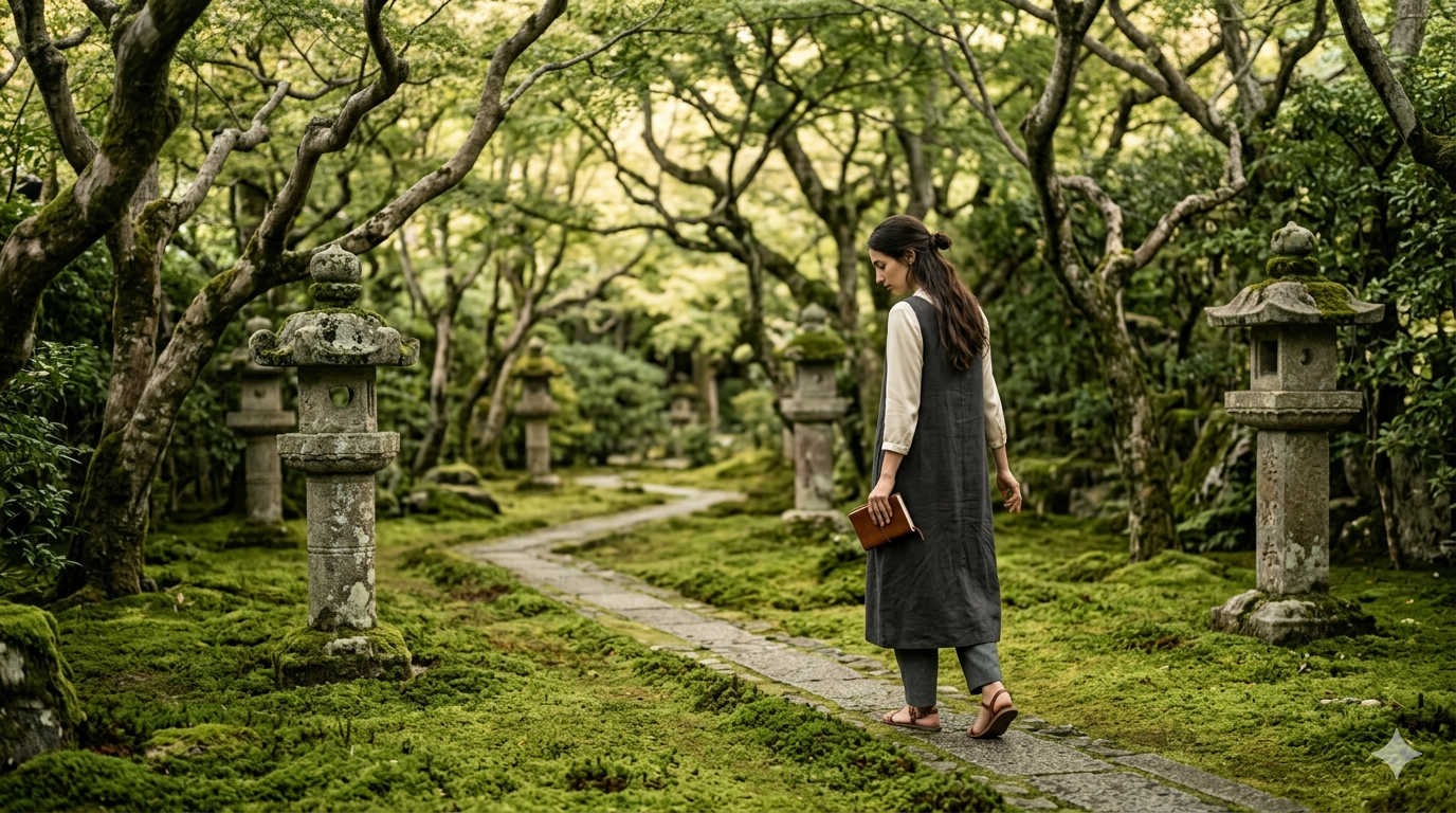京都 苔寺の庭