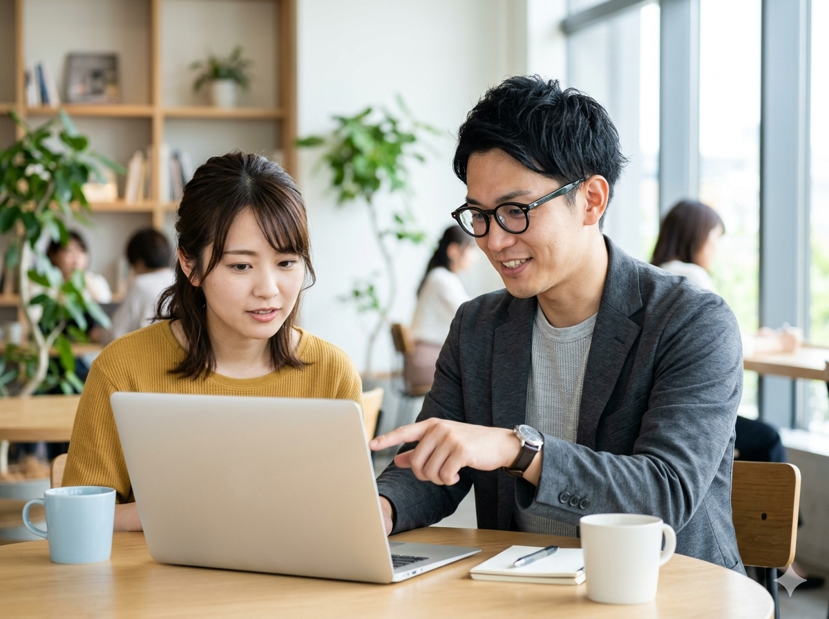 1on1でサポートする様子のイメージ