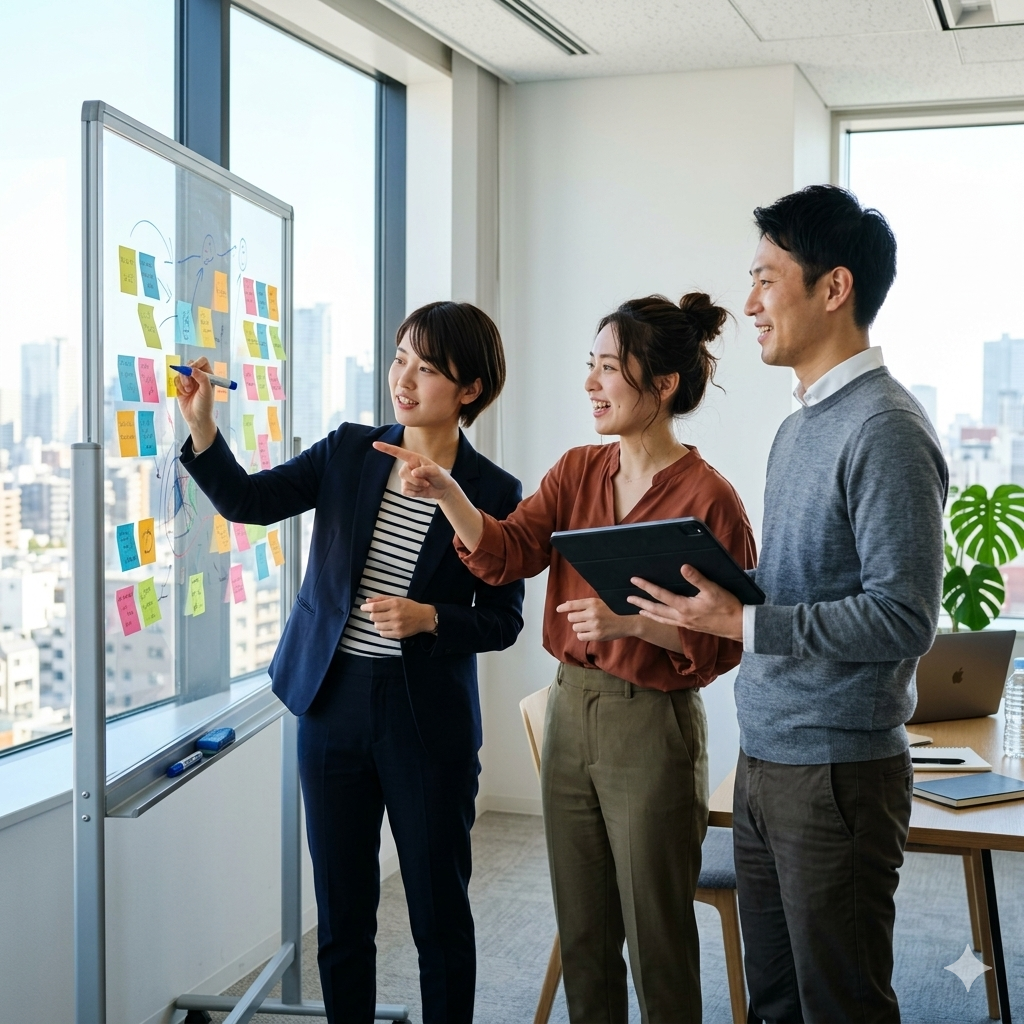 プロジェクトをチームで運営している様子のイメージ